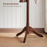 VASAGLE Solid Wood Coat Rack, Free Standing Coat Rack, Tree-Shaped Coat Rack with 8 Hooks, 3 Height Options, for Clothes, Hats, Bags, for Living Room, Bedroom, Home Office, Dark Walnut URCR01WN VASAGLE