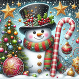 Christmas Tree Snowman Star Diamond Art Painting Kits for Adults,Winter Diamond Painting Kits for Adults Beginners,5D DIY Full Drill Diamond Dot Gem Art Kits for Adult,Home Wall Decor 13.8x13.8 Inch AWLNKMC