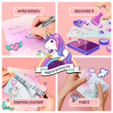 Pretty Me Unicorn Stationery Set for Kids - Birthday Gifts for Girls Ages 6, 7, 8, 9, 10 to 12 Year Old Age - Stationary Letter Writing Art Kit - Best Girl Birthday Gift - Preteen Craft Toys, Presents Pretty Me