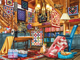 SUNSOUT INC - The Quilt Lodge - 1000 pc Jigsaw Puzzle by Artist: Tom Wood - Finished Size 20" x 27" - MPN# 28594 SunsOut