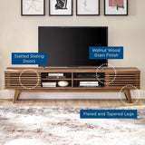 Modway Render 70" Mid-Century Modern Low Profile Media Console TV Stand, 70 Inch, Walnut Walnut Modway
