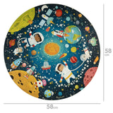 boppi Space Round Jigsaw Puzzle with 100% Recycled Card Solar System Astronauts 150 Pieces for Children 5 6 7 8 Years 58cm Diameter boppi