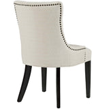 Modway Regent Modern Elegant Button-Tufted Upholstered Fabric with Nailhead Trim, Dining Side Chair, Beige Modway