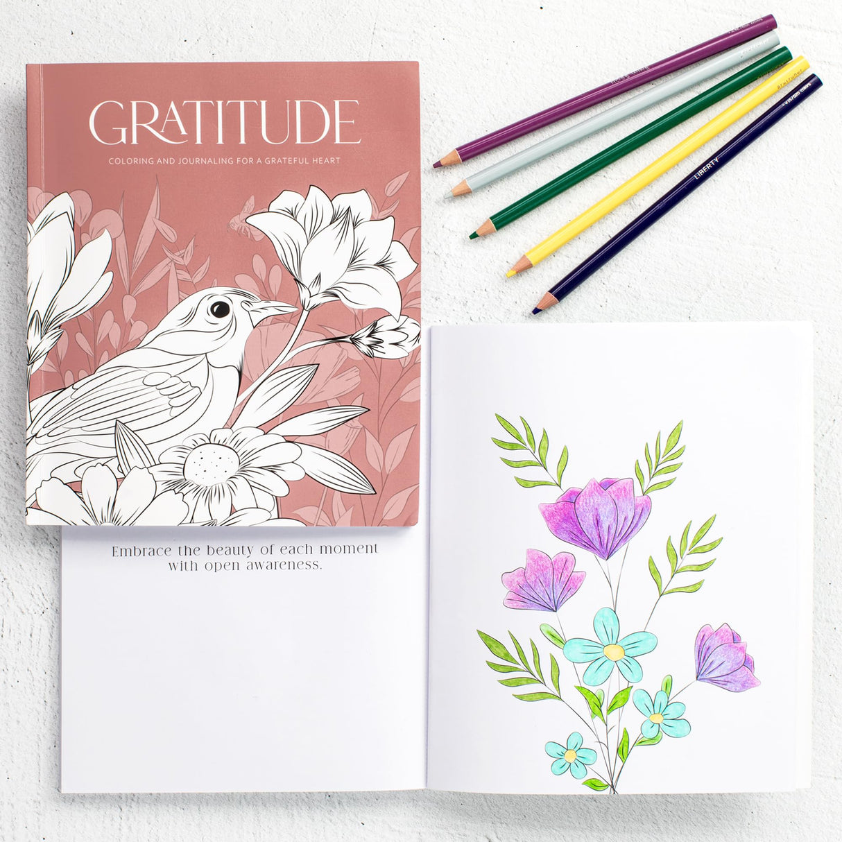 Beautiful Adult Coloring Book Set of 2 for Relaxation - Gratitude and Mindfulness Books with Inspirational Quotes Making it a Great Gift - Perfect Stress-Relieving Books Fun to Color for Women ZICOTO