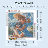 SJUTOUCI Dog Diamond Art Painting Kits for Adults, Diamond Art Kits for Beginners, 5D DIY Full Drill Gem Craft for Home Decor Gift 12x12inch/30x30cm SJUTOUCI