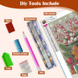 Christmas Snowman Ice Cream Cup Diamond Art Painting Kits for Adults, Diamond Painting Kits for Adults Beginners, 5D DIY Full Drill Diamond Dot Gem Art Kits for Adult, Home Wall Decor 13.8x13.8 Inch AWLNKMC