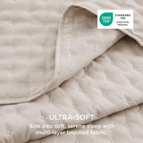 Bedsure Quilts Queen Size - Ultra Soft Queen Quilt Bedding for Modern Farmhouse Bedroom Decor, Lightweight All-Season Comforter, Natural Bedspread Coverlet 90x96 Inch Bedsure