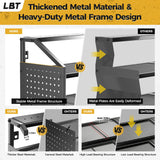 LBT 4 Layer Power Tool Organizer Wall Mount With Charging Station, Patented, 6 Outlet Power Strip, 6 Drill Holder, Heavy Duty Metal Garage Tool Storage Rack, Gifts For Men Fathers Day LBT