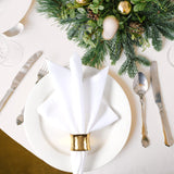 Cloth Dinner Napkins with Hemmed Edges 18x18 Inches Washable - 100% Polyester Soft & Comfortable Reusable Napkins for Weddings, Parties or Daily Use (Set of 4, White) THE BEER VALLEY