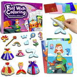 Foil Art Craft Activity for Kids.Foil Foam Stickers Princess Dress-Up Paper Dolls Play Set.2 in 1 Art and Craft for Kids,Creative Travel Toys, Birthday Gifts for Boys & Girls Ages 4 and Up FoilColoring