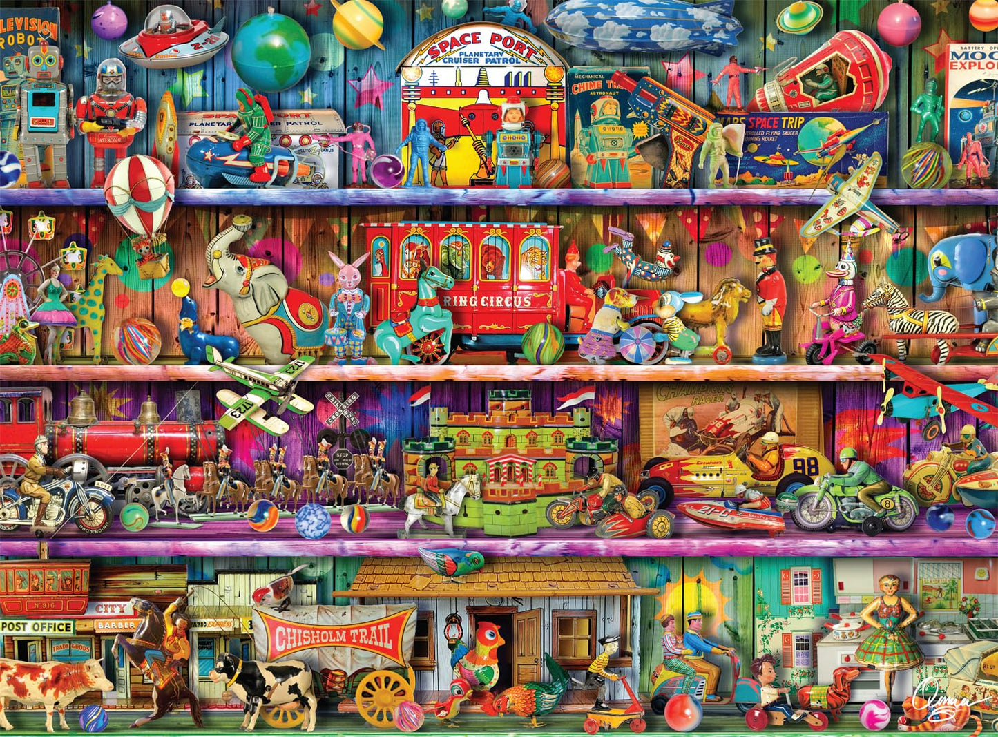 Buffalo Games - Aimee Stewart - Toy Wonderama - 1000 Piece Jigsaw Puzzle for Adults -Challenging Puzzle Perfect for Game Nights - Finished Size is 26.75 x 19.75