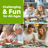 Puzzles for Adults 500 Pieces Cute Dogs Jigsaw Puzzles 500 Pieces Difficult Fun Puppy Autumn Picnic Unique Family Puzzle Challenging Games Gift for Teens Kids Adults (21"x15") MINIWAN