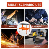 Welding Table Welding Cart 36''×18'', 1200lbs Load Capacity Industrial Workbench with 5/8" Holes Fixture Table with Wheels (Orange) SGOLAN