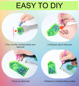 6 Pack Small Diamond Painting Kits for Kids Beginners, 5D Gem Art by Number for Children Ages 6-8-12,Cute Animal Elephant Fun DIY Dot Painting Set,Home Wall Decor 6x6 Inch 5DDIYART