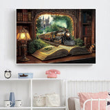 WUDWL Diamond Art Kits for Adults Beginner, Magic Castle DIY Modern Diamond Painting Kits 5D Diamond Dots Gem Art Crafts with Tools,Round Full Drill Funny Crafts for Home Wall Decor&Gift-12x16inch WUDWL