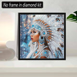 SKRYUIE DIY Diamond Art Kits for Adults African Special Shape - 5D Diamond Painting Kits for Adults African American - Crystal Embroidery Cross Stitch - Craft for Wall & Office Decor 12×12 Inch SKRYUIE