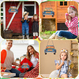 Menkxi 13 Pcs Seasonal Interchangeable Diamond Art Fall Thanksgiving Diamond Art Christmas Painting Kits Hanging Sign Seasonal Interchangeable Truck DIY Craft Decoration for Front Door(Blue) Menkxi