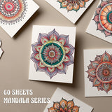 TIEFOSSI Relaxing Coloring Book, for Adults to Relax and Relieve Anxiety,160 GSM 60 Original Tearable Mandala Patterns Designs, Gift for Kids Adult TIEFOSSI