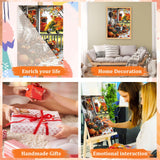 MAXBYE Paint by Numbers, Autumn Porch Adults' Paint by Number Kits, DIY Acrylic Paint Kit for Adults Beginners Unframed, Pumpkins Easy Oil Paint by Numbers Canva for Home Wall Decor 12x16inch MAXBYE