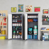 SISESOL Metal Storage Cabinet with Doors and Shelves, 71" Tool Storage Cabinet- Garage Cabinets and Storage System Kitchen Pantry Storage Cabinet with Adjustable Shelves Steel Storage Tall Cabinet SISESOL