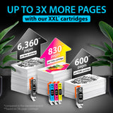 Smart Ink Compatible Ink Cartridges Replacement for Canon 281 280 PGI-280XXL CLI-281XXL (5 Combo Pack) to use with Canon Printers Pixma TR8520 TS9120 TS6120 TR8620 TR8620a TS6320 TR7520 PGBK/BK/C/M/Y Smart Ink