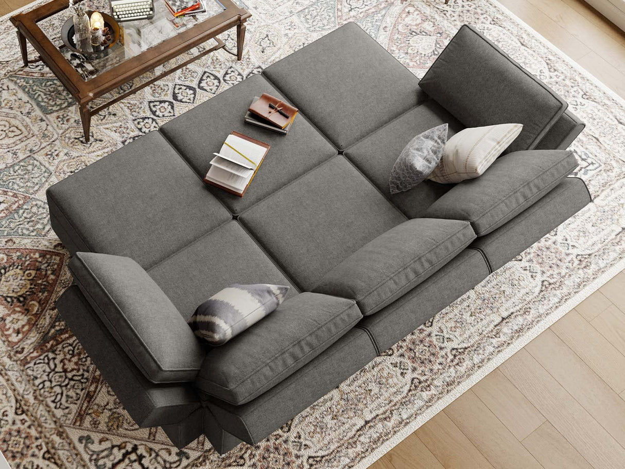 Belffin Modular Sectional Sofa Sleeper Modular Sectional Couch Sofa Convertible Sectional Couch Reversible Sofa Bed Grey Belffin