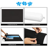 Lavievert Jigsaw Puzzle Roll Mat Puzzle Storage Saver Black Felt Mat, Long Box Package, No Folded Creases, Jigroll Up to 1,500 Pieces - Comes with A Drawstring Opening Design Bag LAVIEVERT