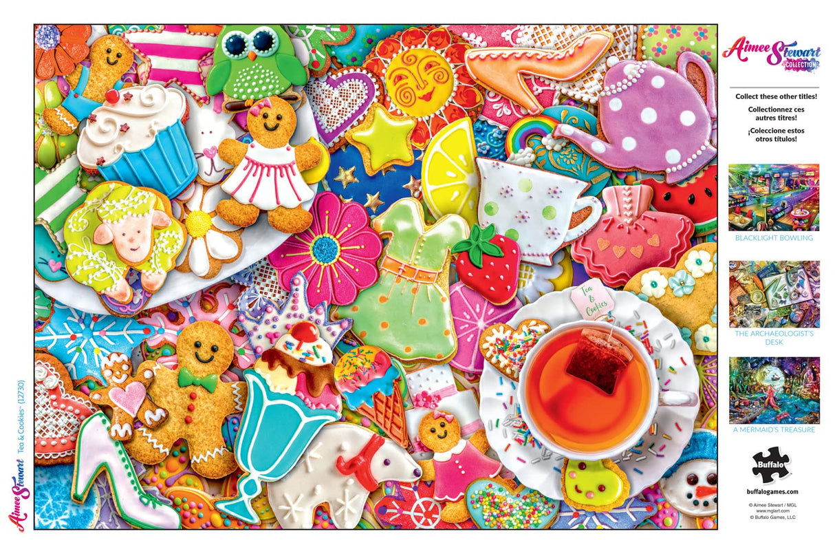 Buffalo Games - Aimee Stewart - Tea and Cookies - 1000 Piece Jigsaw Puzzle for Adults -Challenging Puzzle Perfect for Game Nights - Finished Size is 26.75 x 19.75 Buffalo Games