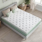 Novilla Twin Size Mattress, 12 Inch Hybrid Mattress with Knitted Cover, Gel Memory Foam with High High Resilience Foam for Pressure Relief, Medium Firm Mattress Novilla