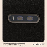 Storkcraft Sorrento Deluxe Power Recliner Swivel Glider (Black Boucle) – Premium Electronic Power Recliner for Nursery, Includes Dual-USB Charging Port with USB-A & USB-C, Nursery Glider Rocking Chair Storkcraft