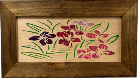 Concealed Gun Cabinet with Flowers Scene - Secure Wall Mounted Hidden Gun Safe To Securely Store Your Gun & Home Self Defense Gear by Bellewood Designs Bellewood Designs