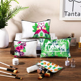 Xuniea 12 Pieces Cosmetic Bags Multipurpose Sublimation Blanks DIY Heat Transfer Makeup Bags Canvas Pen Case Pen Bag Iron on Zipper Toiletry Pouch (White, 7.9 x 5.5 Inch, 5.9 x 4.7 Inch) Xuniea