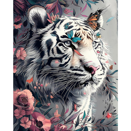 Natuyalo Paint by Numbers Kits for Adults, White Tiger Paint by Number for Adults Beginner, Animal Paint by Numbers on Canvas for Home Wall Decor 16x20 Inch Natuyalo