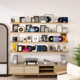 FLYJOE Picture Ledge Shelf for Wall, 72 inch Nursery Book Shelves 4 Packs, Large Floating Ledge Shelves for Kid's Room Bedroom Bathroom Living Room Photo Frames Office Nursery Wall Decor, Natural Oak FLYJOE