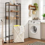 HOOBRO Over The Toilet Storage, 3-Tier Over Toilet Bathroom Organizer, Bathroom Shelves Over Toilet, Space Saver Over The Toilet Shelf, Easy to Assemble, Rustic Brown BF41TS01 HOOBRO