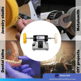 OPAVIOC Jewelry Polisher - Adjustable Variable Speed Bench Grinder Polishing & Buffing Machine, Dental Buffer & Lathe - Includes 2 Cotton Buffs, 2 Abrasive Fiber Wheels, Safety Glass, Polish Compound OPAVIOC