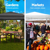 10x20 Party Tent, Outdoor Wedding Tents with 6 Removable Sidewalls, Gazebo Shelter for Parties Patio, Outside Waterproof Canopy Tents, Party Wedding BBQ Events Tent, Black MegaChoice