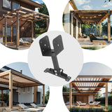 3Pcs Adjustable roof Riser Brackets for Patio Cover,pergola roof Brackets,Patio roof Riser,roof Brackets for Roofing,Roof Riser Brackets Kit for 3-1/2" Wood Post,Black. BierBear