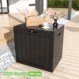 MAIUSCOLI 30 Gallon Outdoor Deck Box,Storage Lockable Waterproof Patio Furniture,Garden Tools,Cushions,Pool Accessories Outside Storage Resin Box(Black) MAIUSCOLI