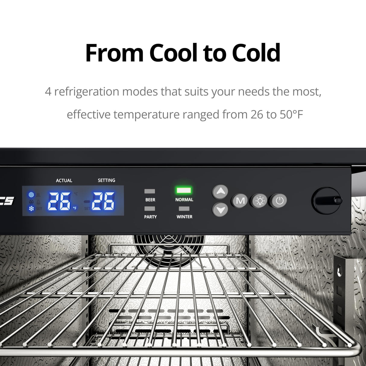 Frostronics 15 Inch 100 Cans Outdoor Beverage Refrigerator, 3.5 cu. ft. Built-in Beverage Cooler with Easy-Swap Reversible Door, 26°F Outdoor Beverage Fridge, SUS304, Lockable, ETL & NSF7 Certified Frostronics