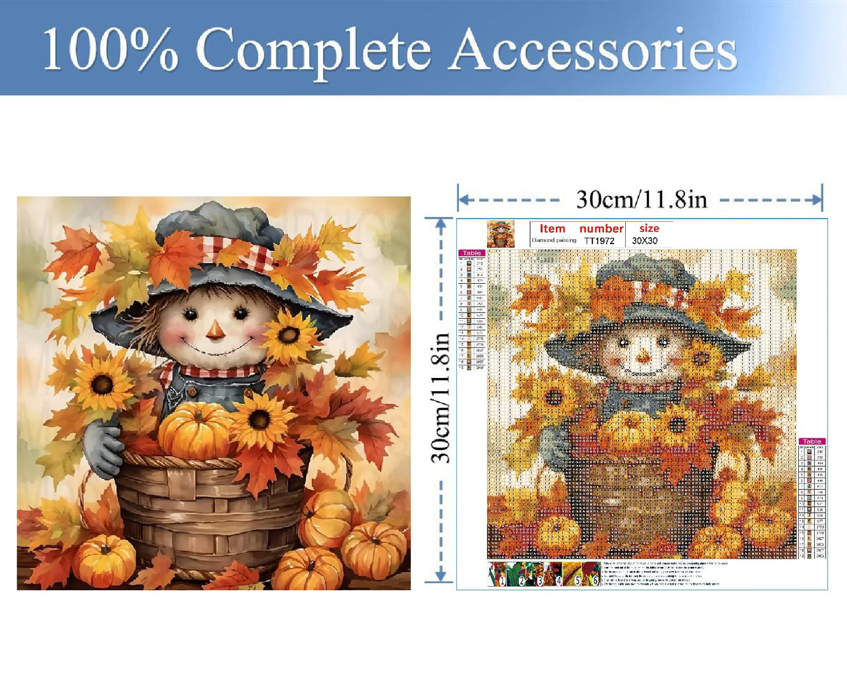 JFYHAB Pumpkin 5D Diamond Painting Kits for Beginner,Fall Pumpkin Diamond Art kit for Adults,DIY Autumn Diamond Dots with Diamond Gem Art and Crafts for Adults Home Wall Decor 11.8x11.8inch JFYHAB