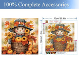 JFYHAB Pumpkin 5D Diamond Painting Kits for Beginner,Fall Pumpkin Diamond Art kit for Adults,DIY Autumn Diamond Dots with Diamond Gem Art and Crafts for Adults Home Wall Decor 11.8x11.8inch JFYHAB