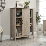 Sauder® Summit Station 52" H Bookcase with Sliding Door, Laurel Oak Sauder