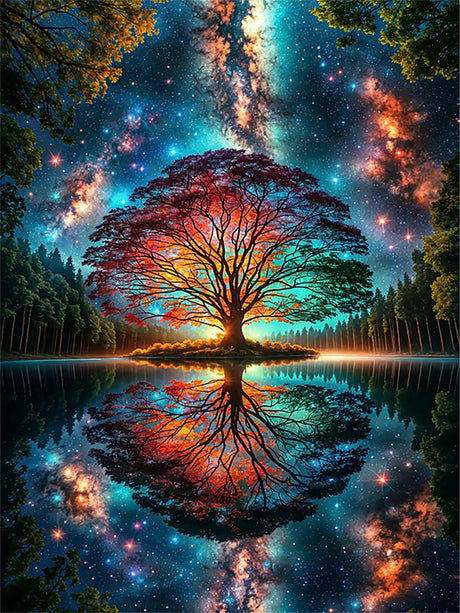MJPHXMY Tree of Life Diamond Painting Kits for Adults, DIY Full Drill Diamond Art Kits for Beginners, Round 5D Diamond Dots Paintings, Diamonds Pictures Gem Art and Crafts Home Decor 12x16 inch MJPHXMY