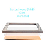 Rustic Wooden Poster Picture Frame 12x18 - Natural Solid Eco Distressed Wood for Wall Mounting Photo Frame - Grey WOOD SIDE ORBIS