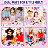 EULRGAUS Kids Nail Polish Set for Girls, 27PCS Nail Art Kit with Nail Dryer, Non Toxic Nail Polish kit and Fake Nails for Kids, Girl Toys Age 6-8, Halloween Christmas Birthday Gifts for Girls 8-12 EULRGAUS