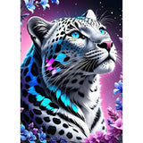 QINRUBB DIY Fantasy Leopard Diamond Painting Kits, Full Drill Flowers Diamond Art Painting Kits for Adults Beginners, DIY 5D Leopard Painting by Numbers Diamond Art Kits for Home Decor 12x16 inch QINRUBB