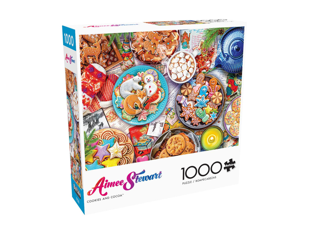 Buffalo Games - Aimee Stewart - Cookies and Cocoa - 1000 Piece Jigsaw Puzzle for Adults Challenging Puzzle Perfect for Game Nights - 1000 Piece Finished Size is 26.75 x 19.75, Large Buffalo Games
