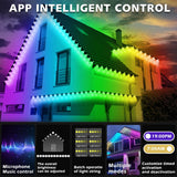 Permanent Outdoor RGB Lights,Waterproof Smart LED Eaves Lights with App/Remote Control,for Christmas and All Holiday Decor,Daily and Accent Lighting,House Roof and Garden Lighting (100FT) SINLEY