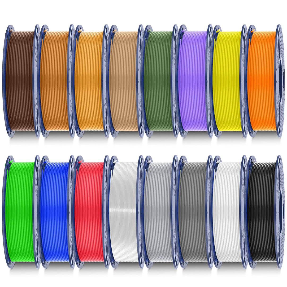 SUNLU PLA Plus Filament 16 Color Bundle Multicolor, PLA+ 3D Printer Filament 1.75mm, Mini Spool, Individually Vacuum Packed, 0.25kg per Spool, 4kg in Total, 16 Pack. SUNLU